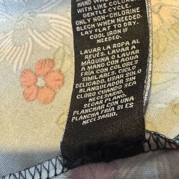 ZAC AND RACH Top Women 2x Black Floral Hi Low Flowy Tunic‎ Long Sleeve Stretch - Picture 4 of 6